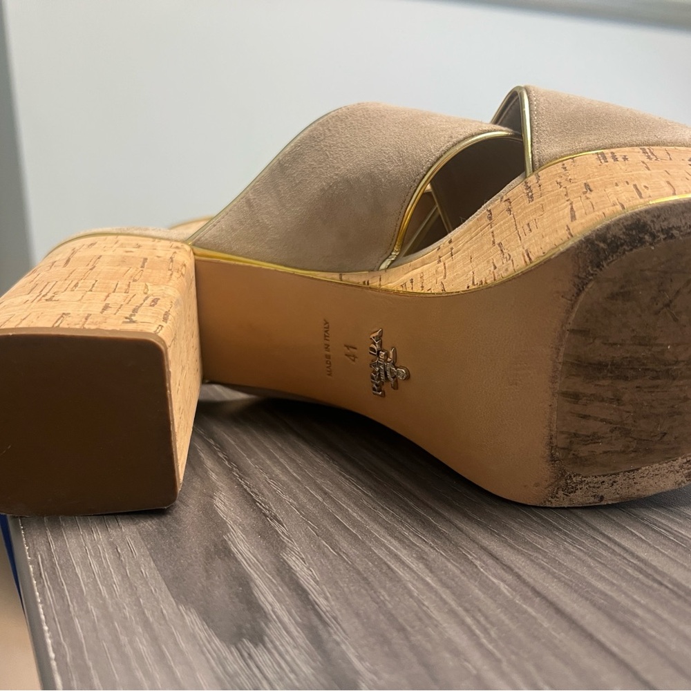Prada Tan Mules with Platform Sole - Picture 3 of 4